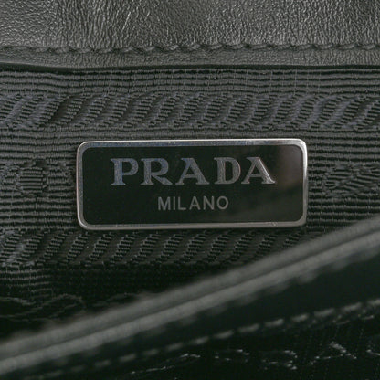 Prada Saffiano Soft Calfskin Chain Crossbody Bag Black 6 of 13