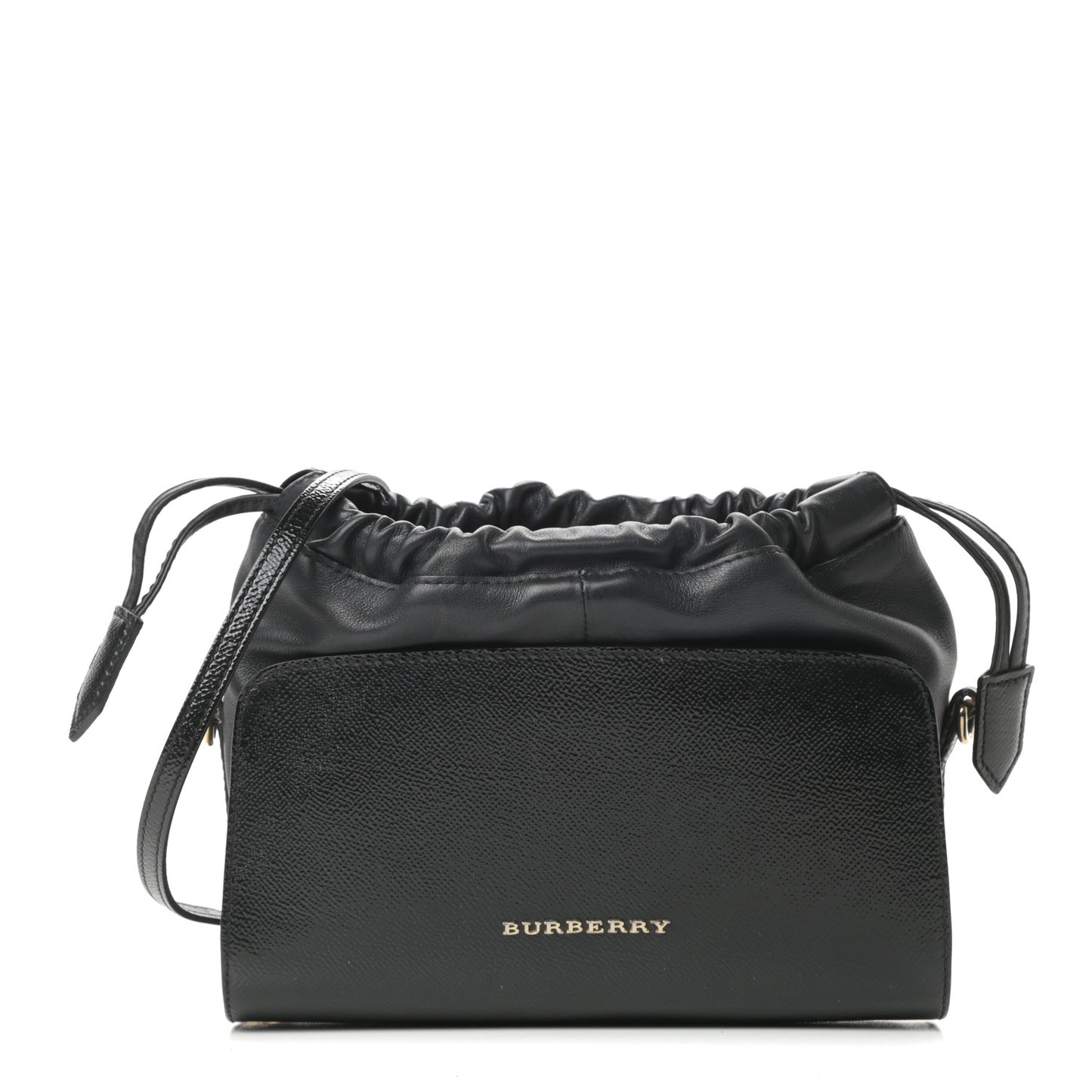 Patent Grained Calfskin Little Crush Black
