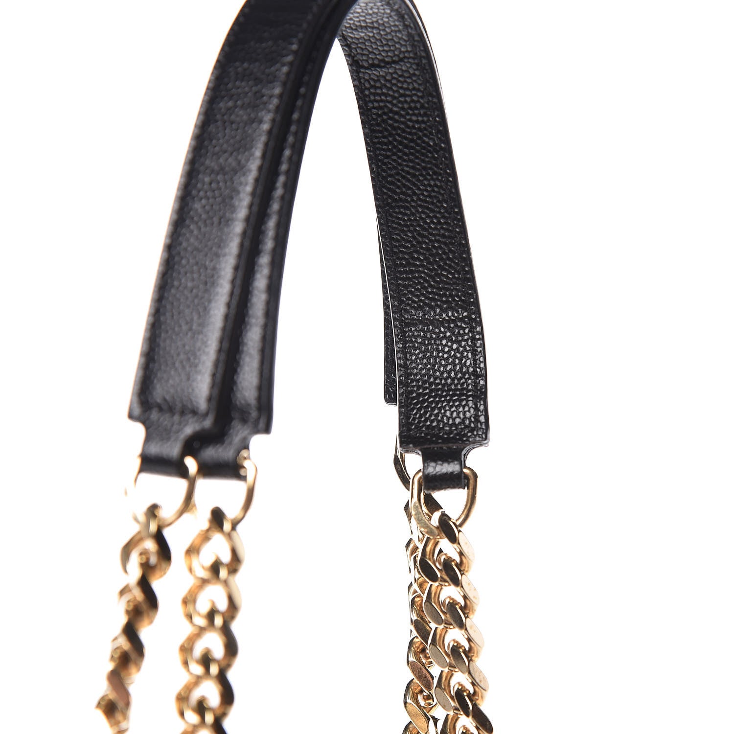 Saint Laurent Grain De Poudre Matelasse Chevron Monogram Shopping Bag Black 10 of 11