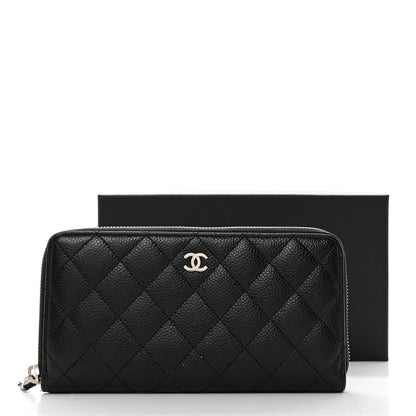 Chanel Caviar Quilted Large Gusset Zip Around Wallet Black 10 of 10
