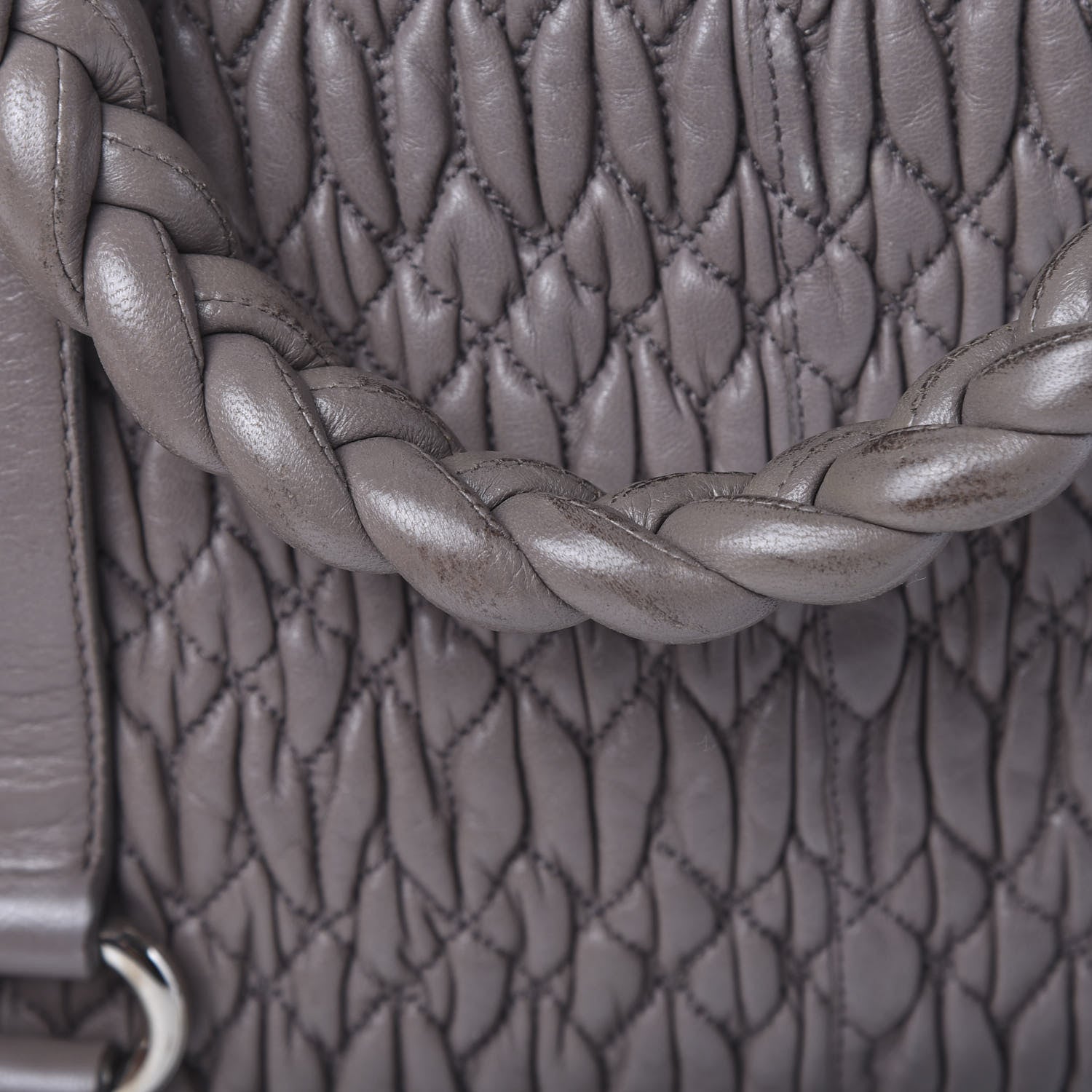 Miu Miu Nappa Matelasse Shopping Tote Argilla 15 of 17