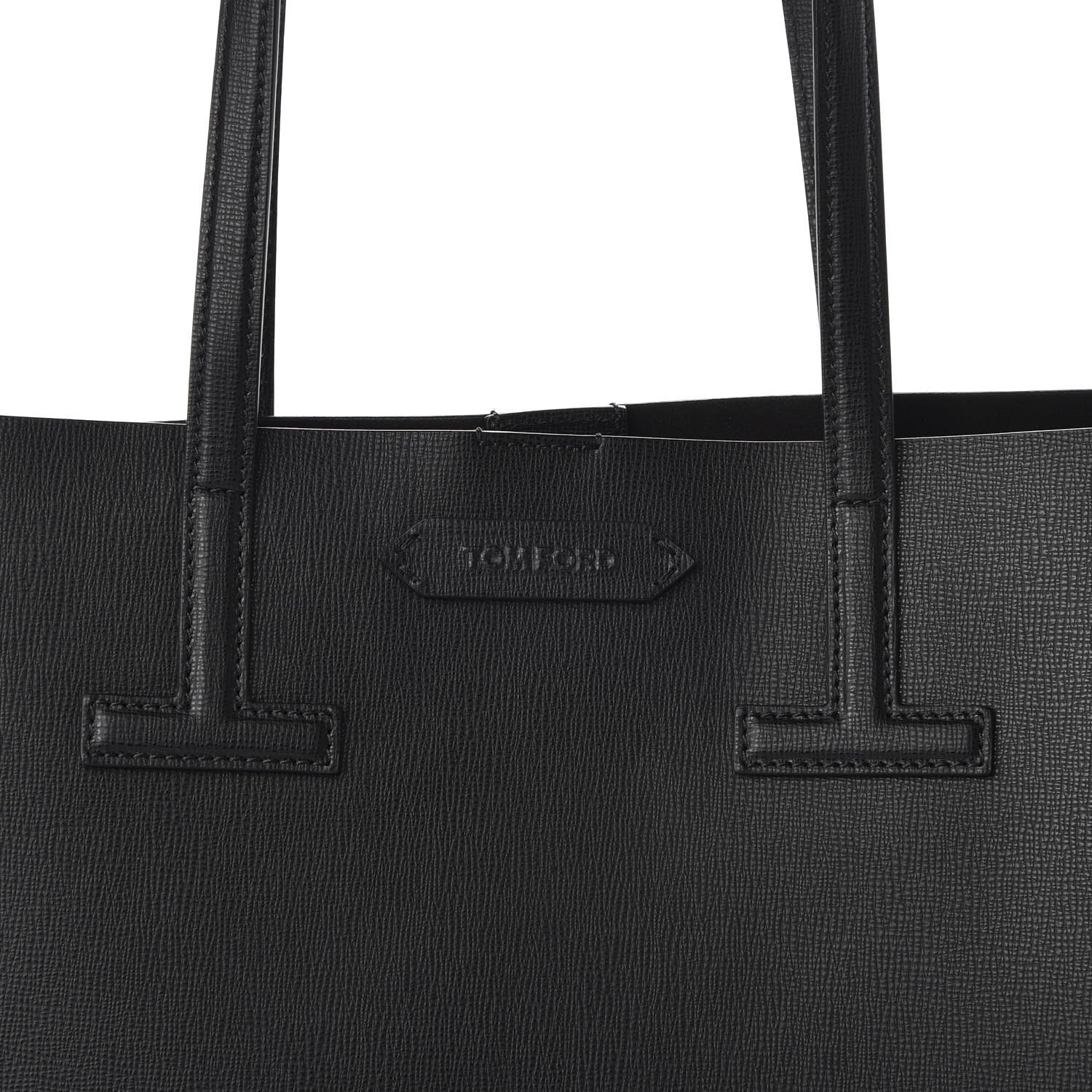 Tom Ford Saffiano Small T Tote Black 9 of 9