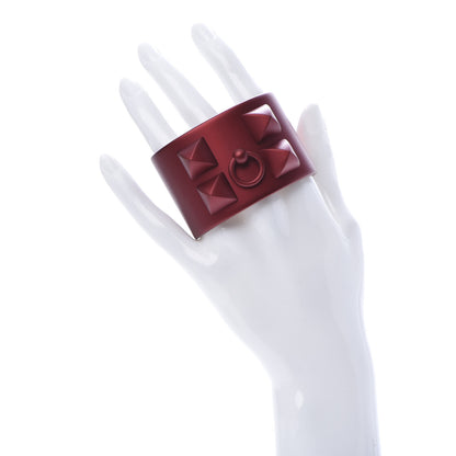 Hermes Aluminium Sunset Collier De Chien CDC Bracelet T2 Rouge H 2 of 5