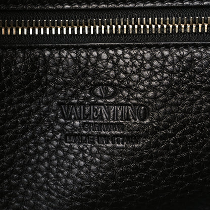 Valentino Garavani Pebbled Calfskin Medium Rockstud Tote Black 6 of 8