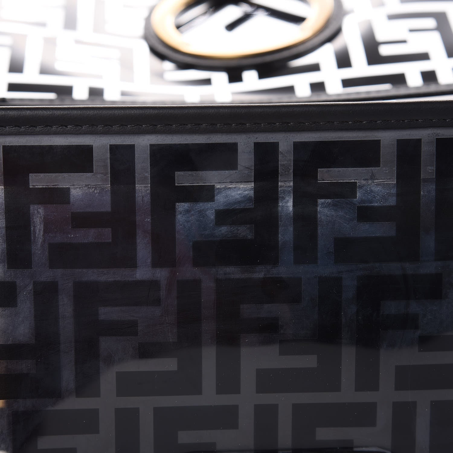 Fendi TPU FF Vitello Century F is Fendi Kan I Shoulder Bag Black 9 of 9