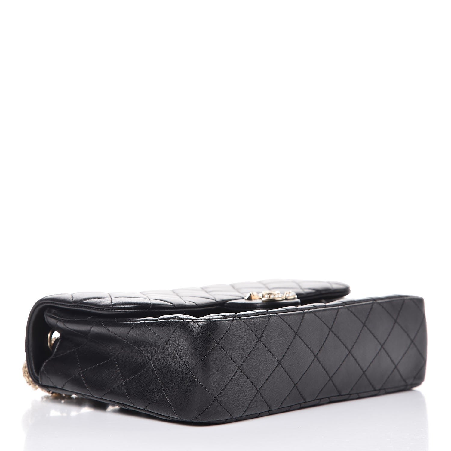 Chanel Lambskin Quilted Medium Westminster Pearl Flap Black 4 of 7