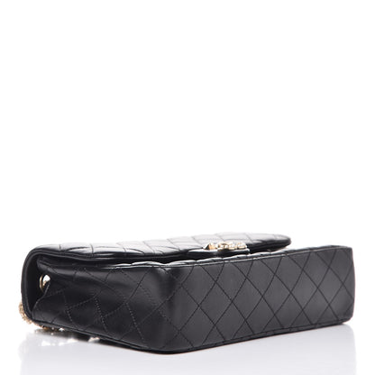 Chanel Lambskin Quilted Medium Westminster Pearl Flap Black 4 of 7
