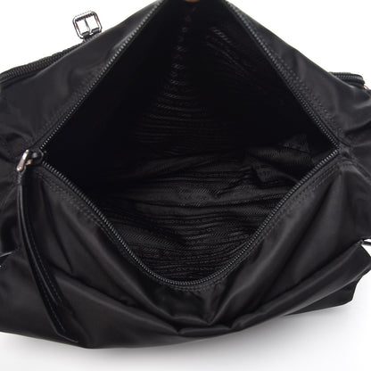 Prada Nylon New Vela Studded Messenger Black Fuoco 5 of 8