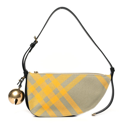 Burberry Calfskin Check Mini Shield Sling Bag Hunter 1 of 10