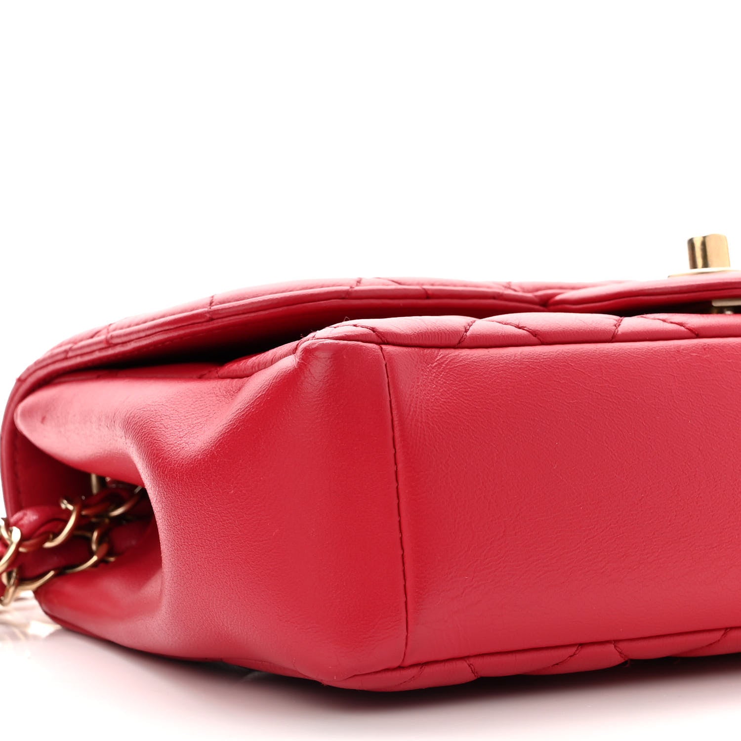 Chanel Lambskin Quilted Mini Mademoiselle Chic Flap Dark Pink 9 of 12