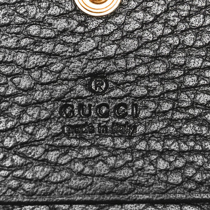 Gucci Dollar Calfskin GG Supreme Monogram GG Marmont Card Case Black Beige Ebony 6 of 7