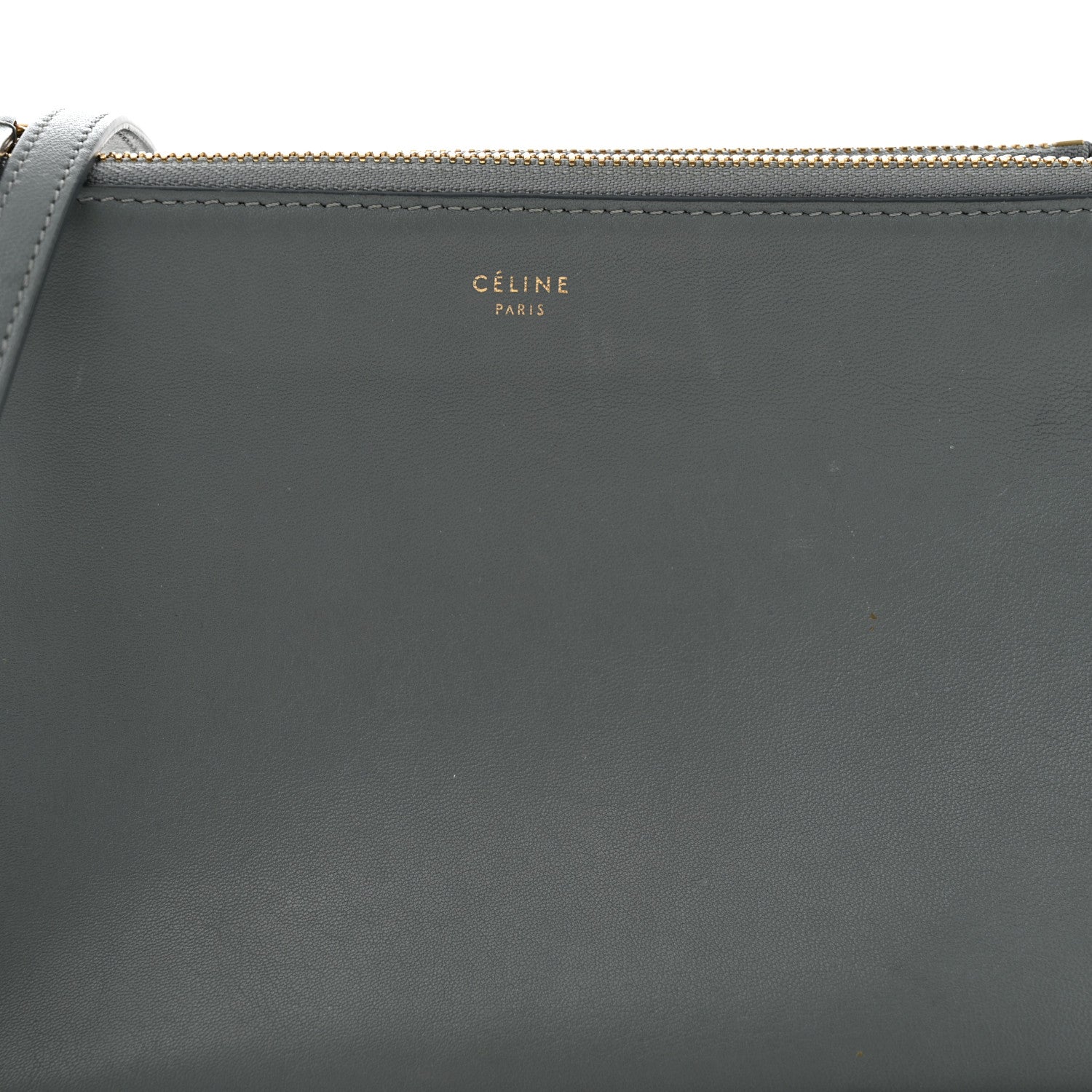 Celine Lambskin Small Trio Crossbody Bag Smoke 10 of 13