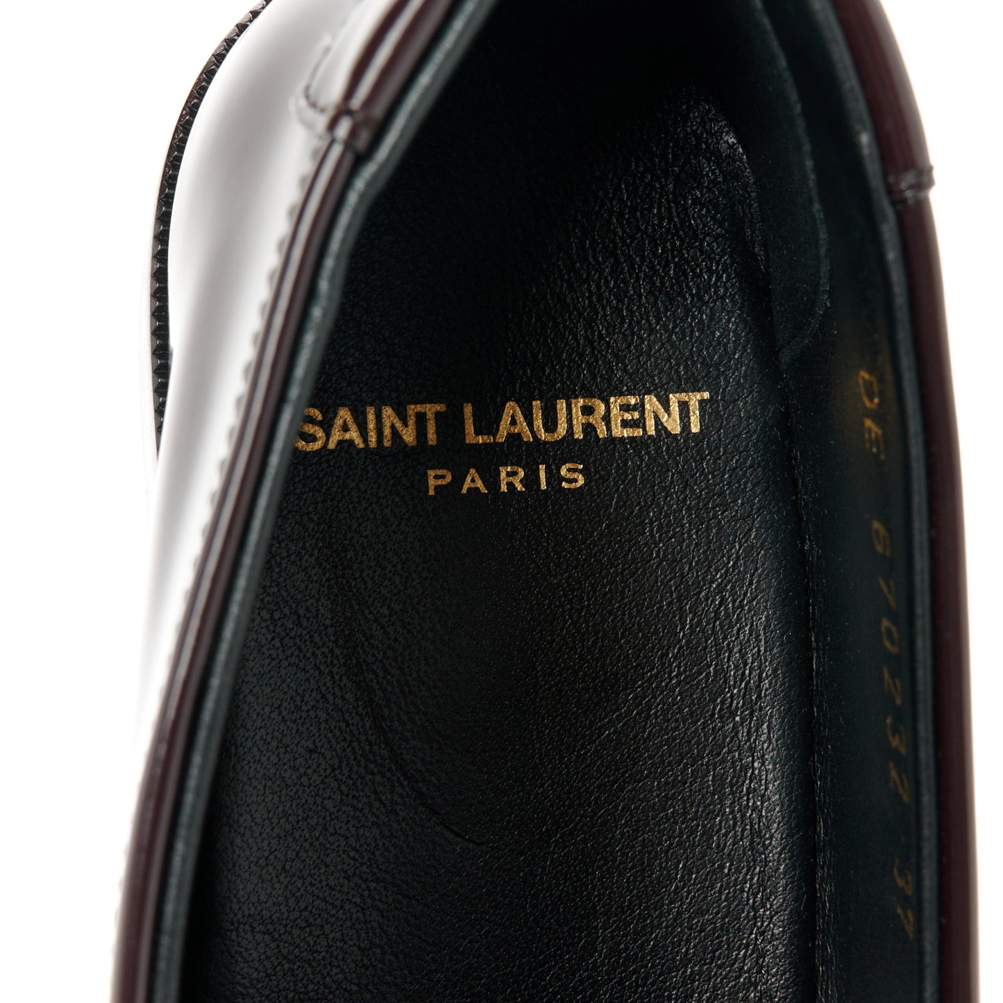 Patent Calfskin Penny Loafers 37 Cordovan Red