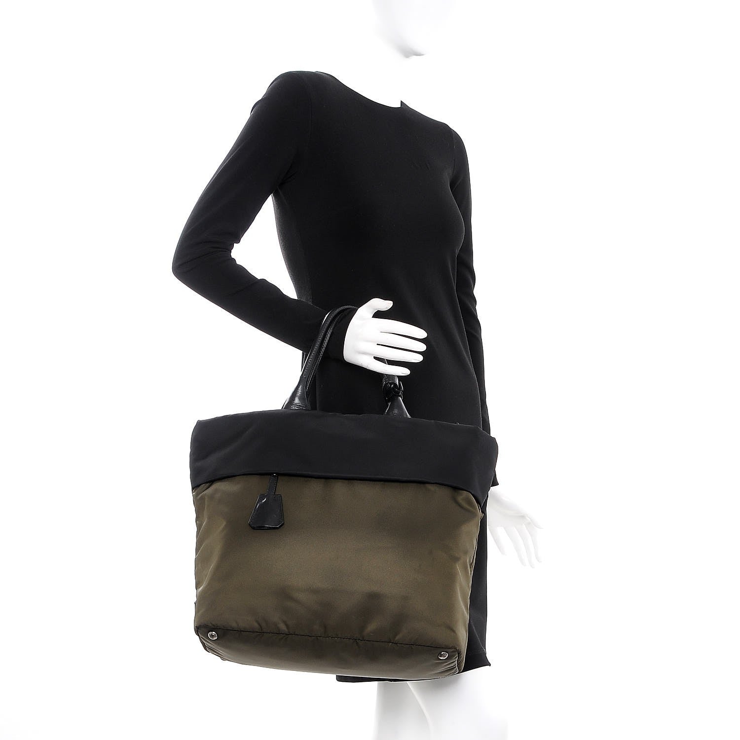 Prada Tessuto Nylon Tote Militare 3 of 9