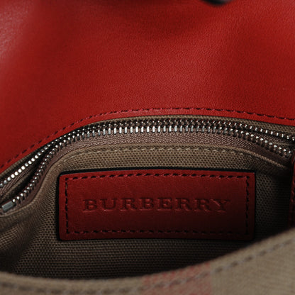 Burberry Canvas House Check Small Henham Crossbody Red 6 of 8