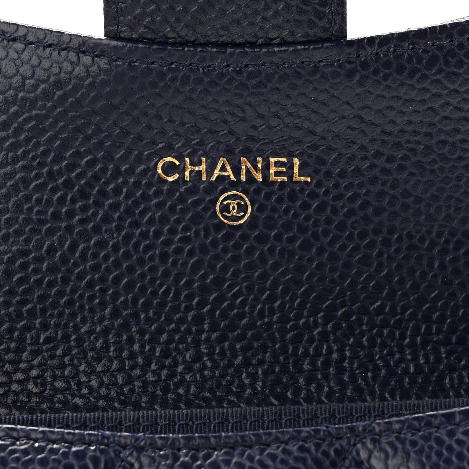 Chanel Caviar Quilted Flap Card Holder Wallet Navy 6 of 11