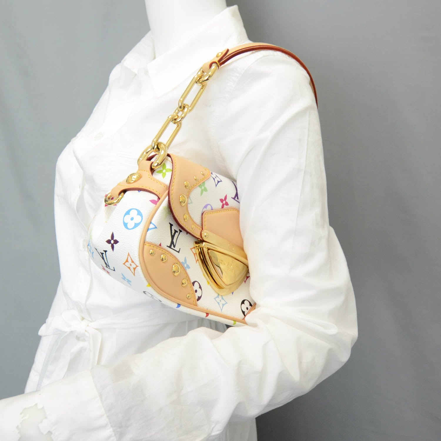 Louis Vuitton Monogram Multicolor Marilyn White 3 of 10