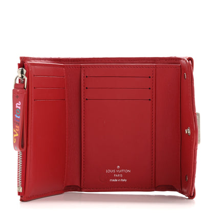 Louis Vuitton Calfskin New Wave Compact Wallet Rouge 5 of 10