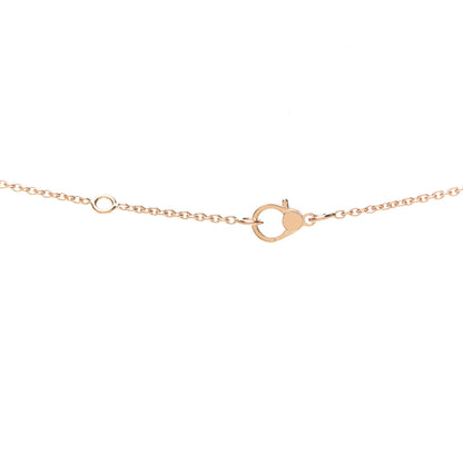 Hermes 18K Rose Gold Diamond Finesse Pendant Necklace 4 of 6