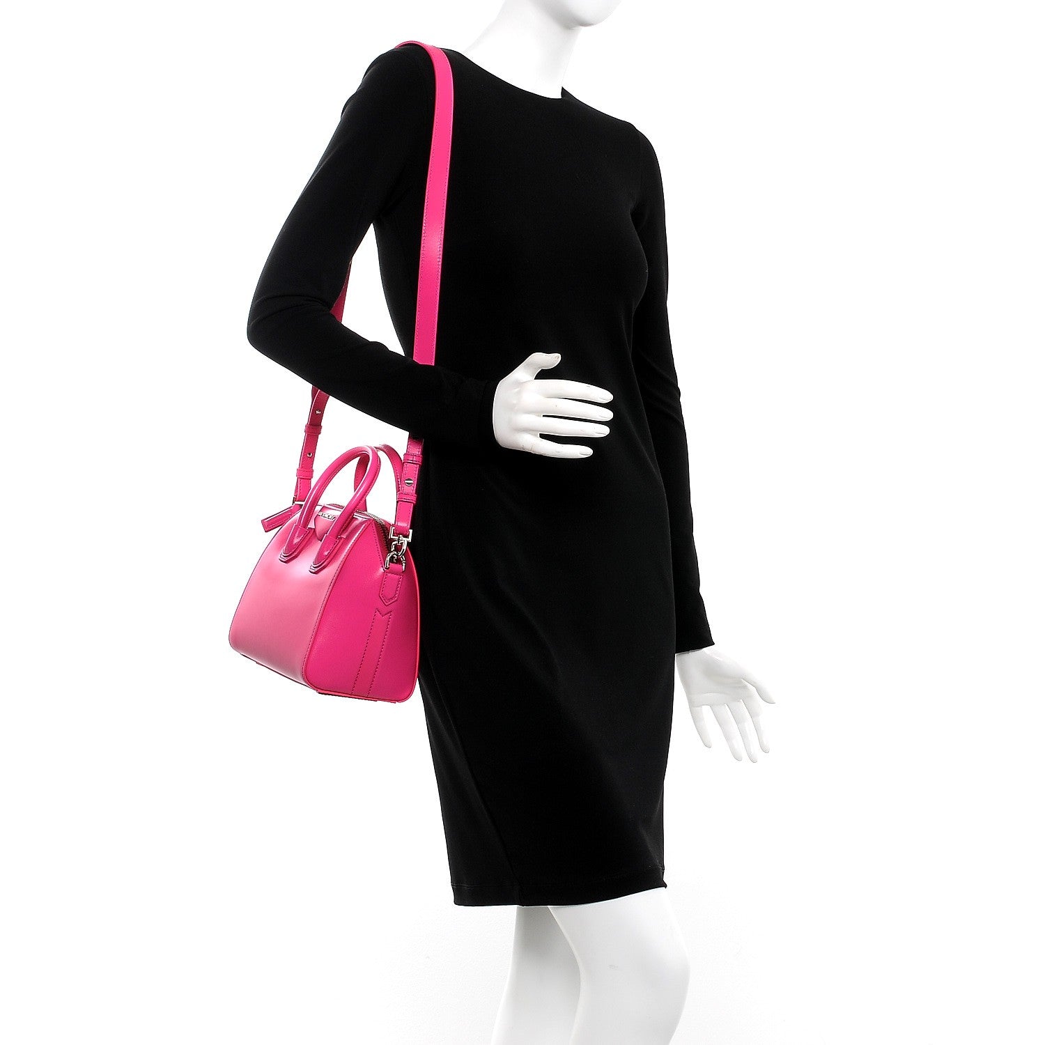 Givenchy Shiny Lord Calfskin Mini Antigona Shocking Pink 2 of 7