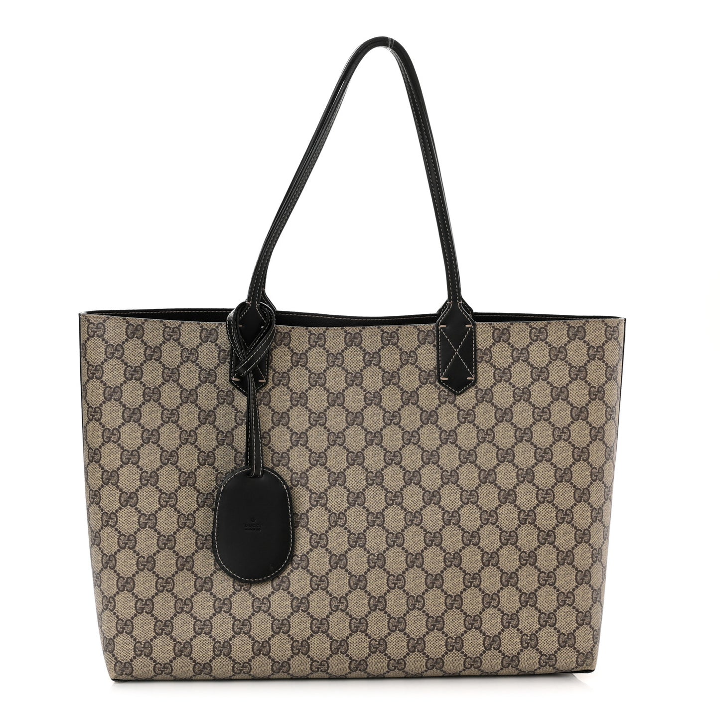 Calfskin GG Supreme Monogram Medium Reversible Tote Black