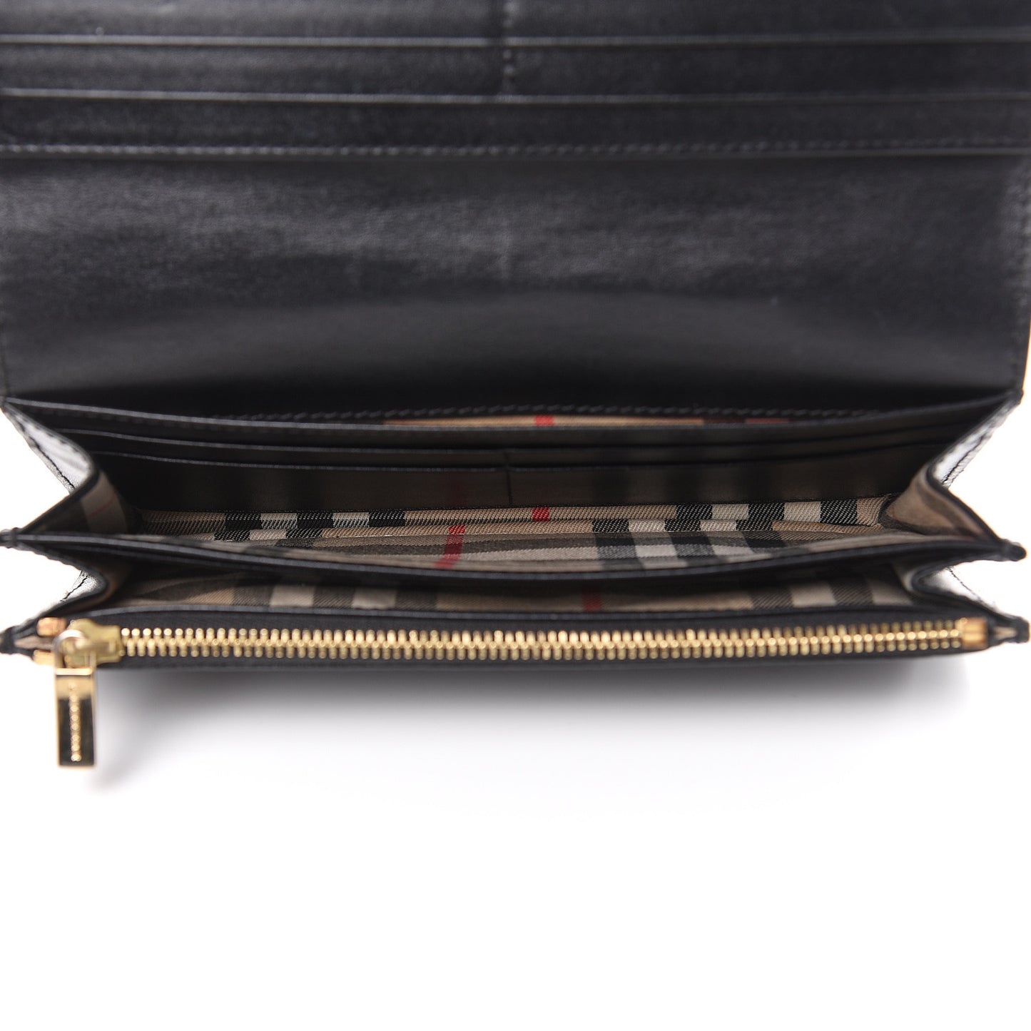 Grain Calfskin Continental Wallet Black