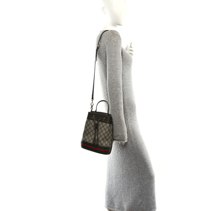 Gucci GG Supreme Monogram Web Small Ophidia Bucket Bag Brown 2 of 10