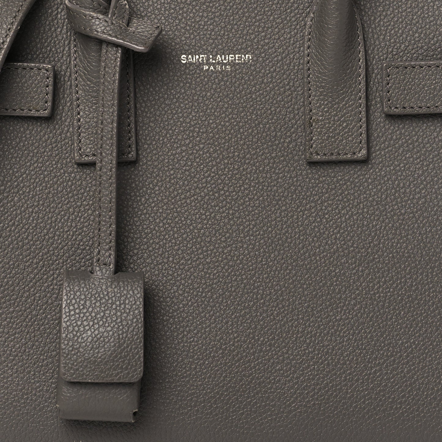 Grained Calfskin Nano Sac De Jour Fog