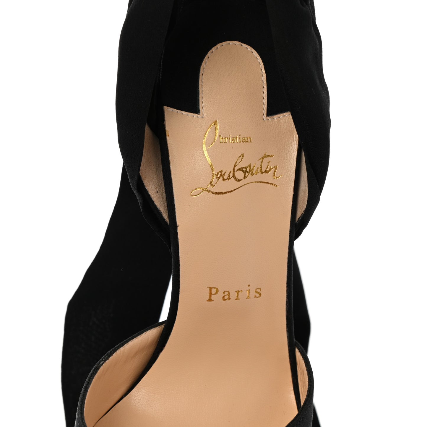 Satin Douce Du Desert 100 Heels 38.5 Black