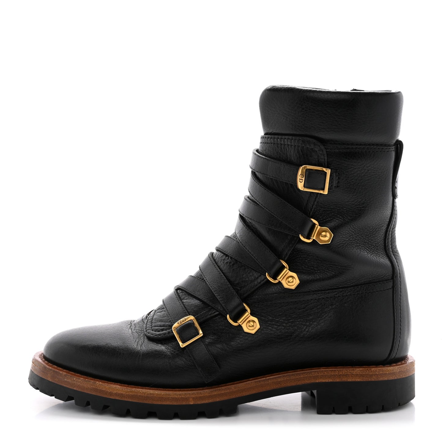 Shiny Calfskin Wildior Low Boot 38 Black