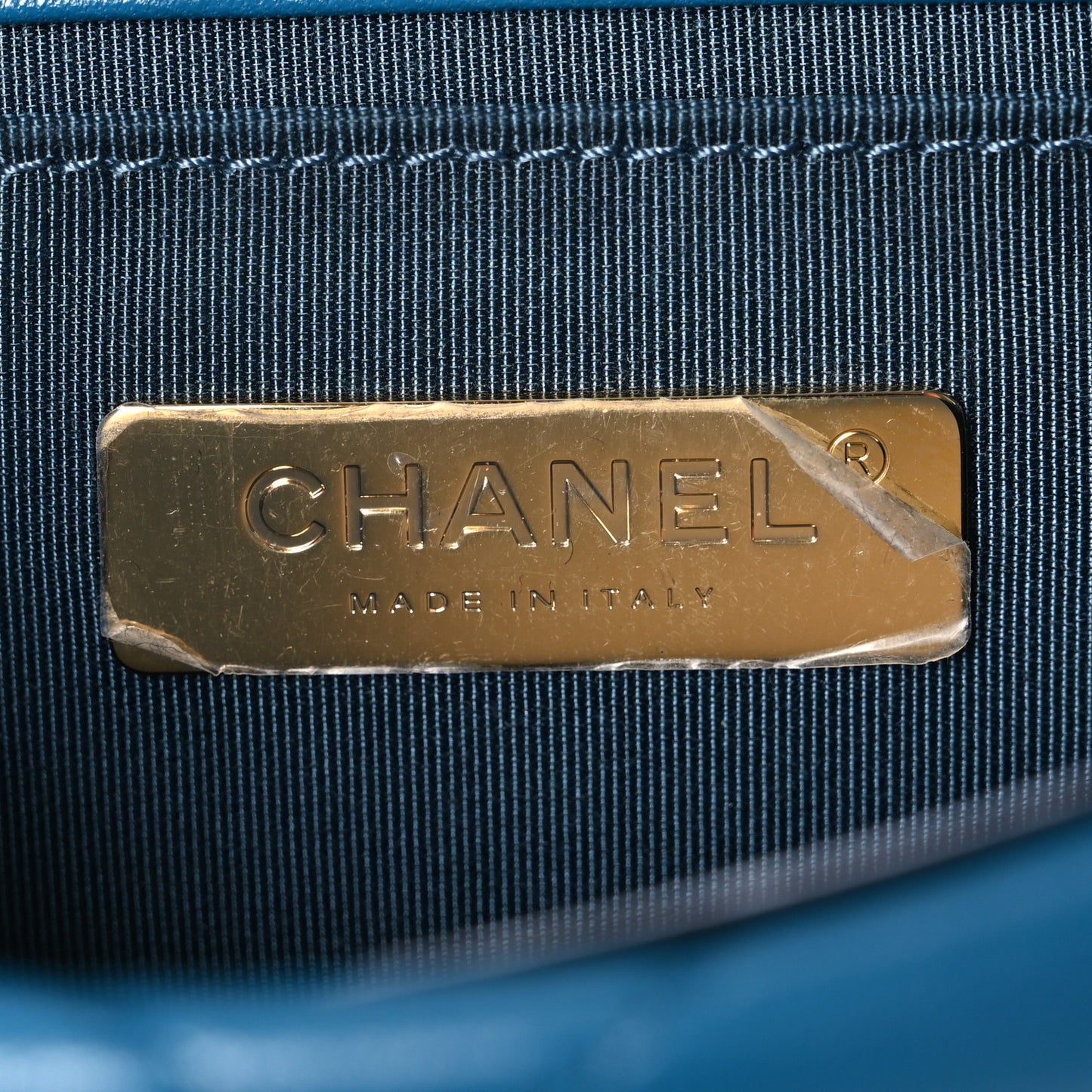Lambskin Quilted Chanel 19 Waist Bag Blue