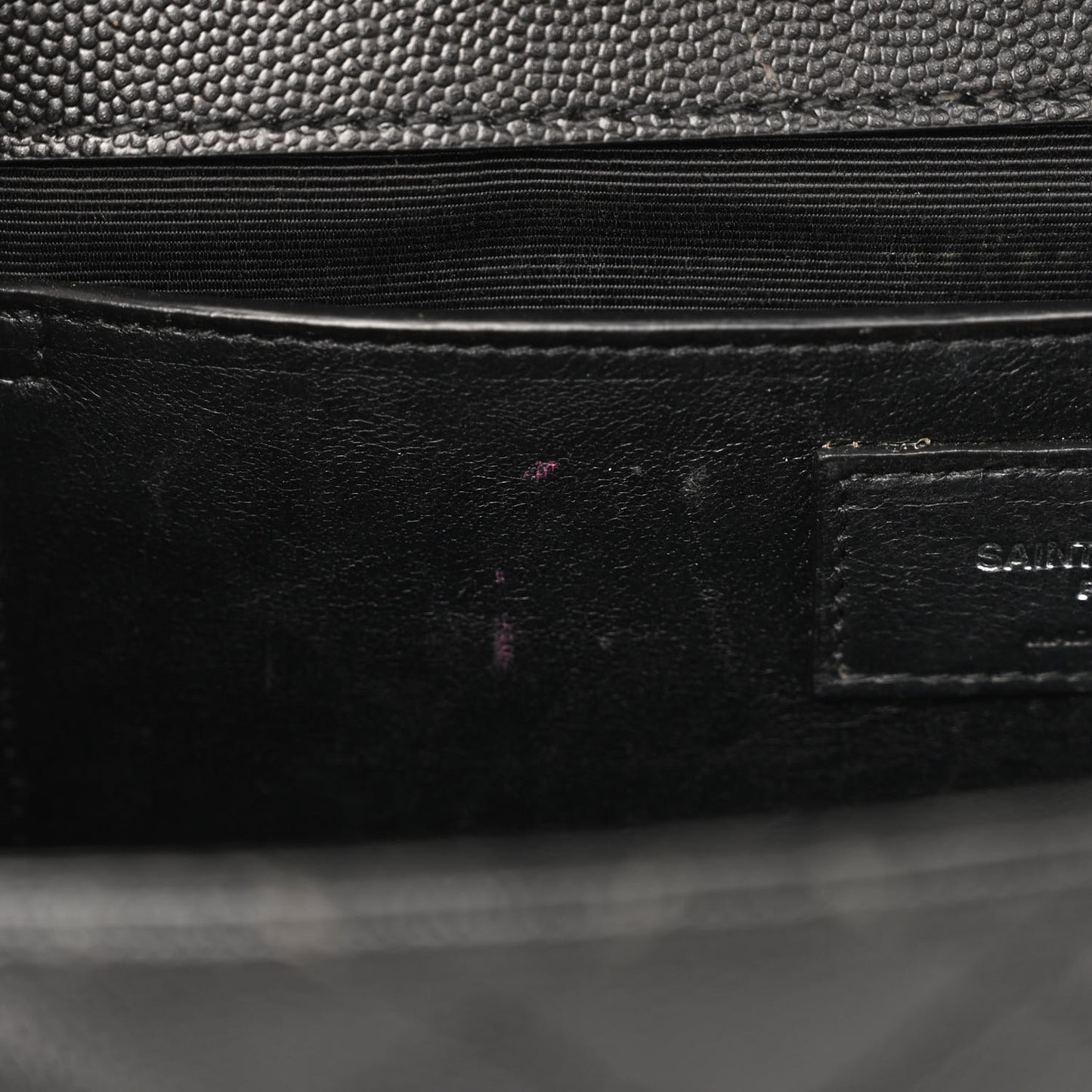 Grain De Poudre Textured Mixed Matelasse Triquilt Medium Monogram Satchel Black
