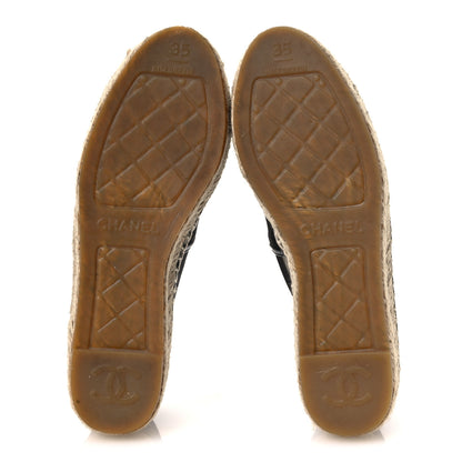Chanel Mesh Grosgrain CC Espadrilles 35 Black 7 of 11
