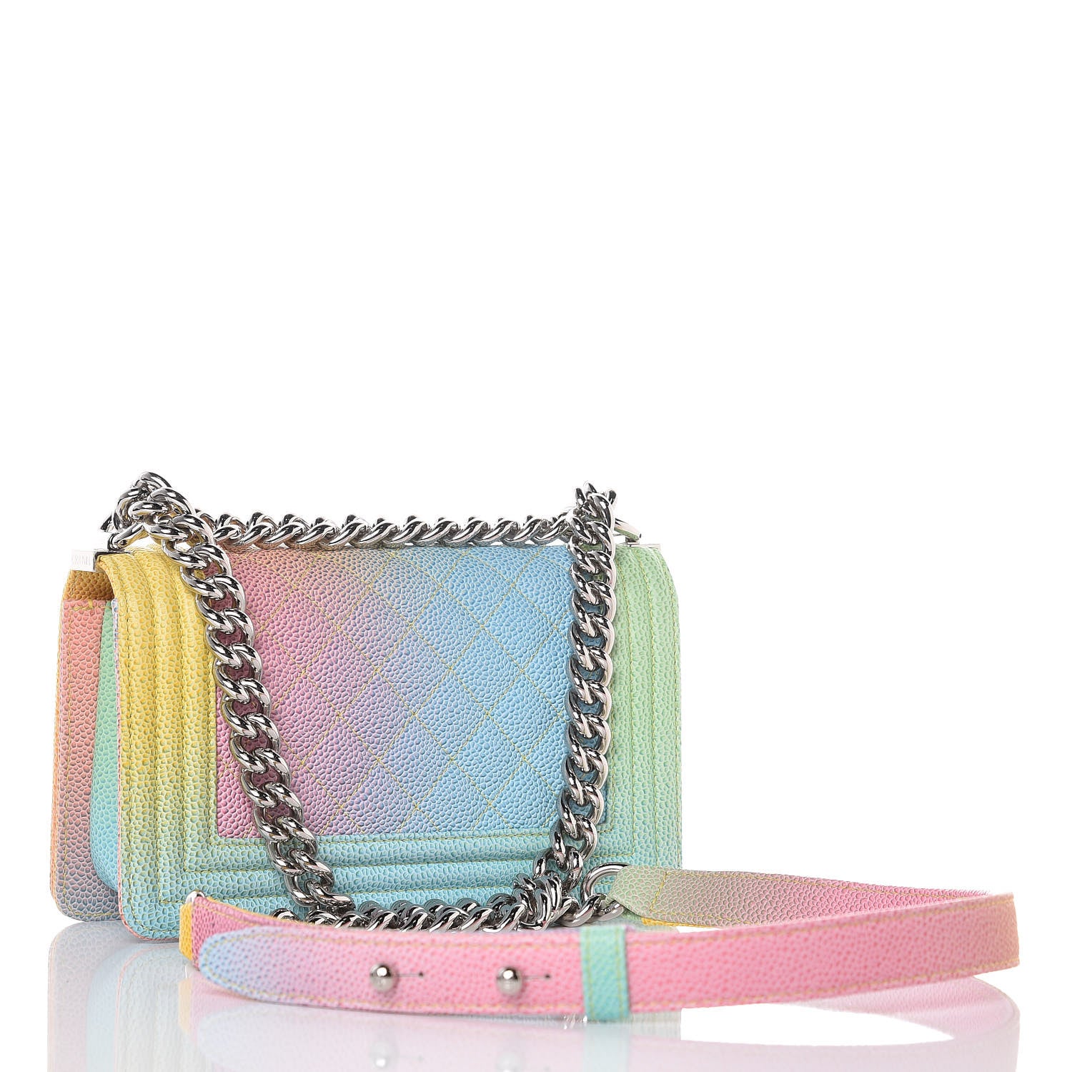 Chanel Caviar Quilted Small Cuba Rainbow Boy Flap Multicolor 3 of 11