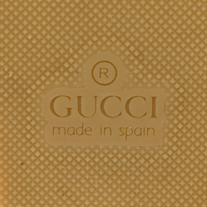 Gucci Nappa Matelasse GG Marmont Ankle Wrap Platform Espadrille Wedges 36.5 Banana 6 of 13
