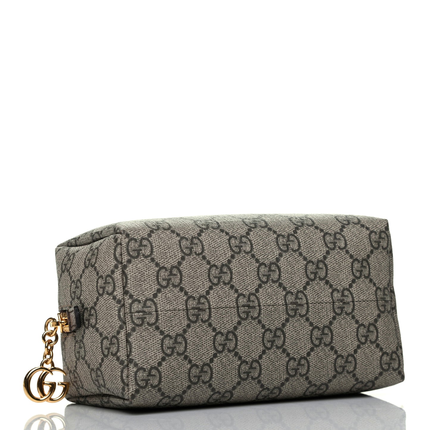 Soft GG Supreme Monogram Calfskin Medium Ophidia Cosmetic Case Beige Ebony New Acero