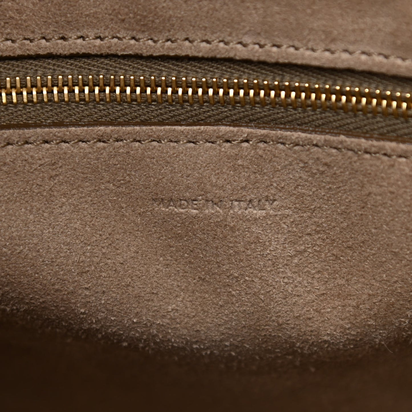 Soft Grained Calfskin Sangle Bucket Bag Taupe