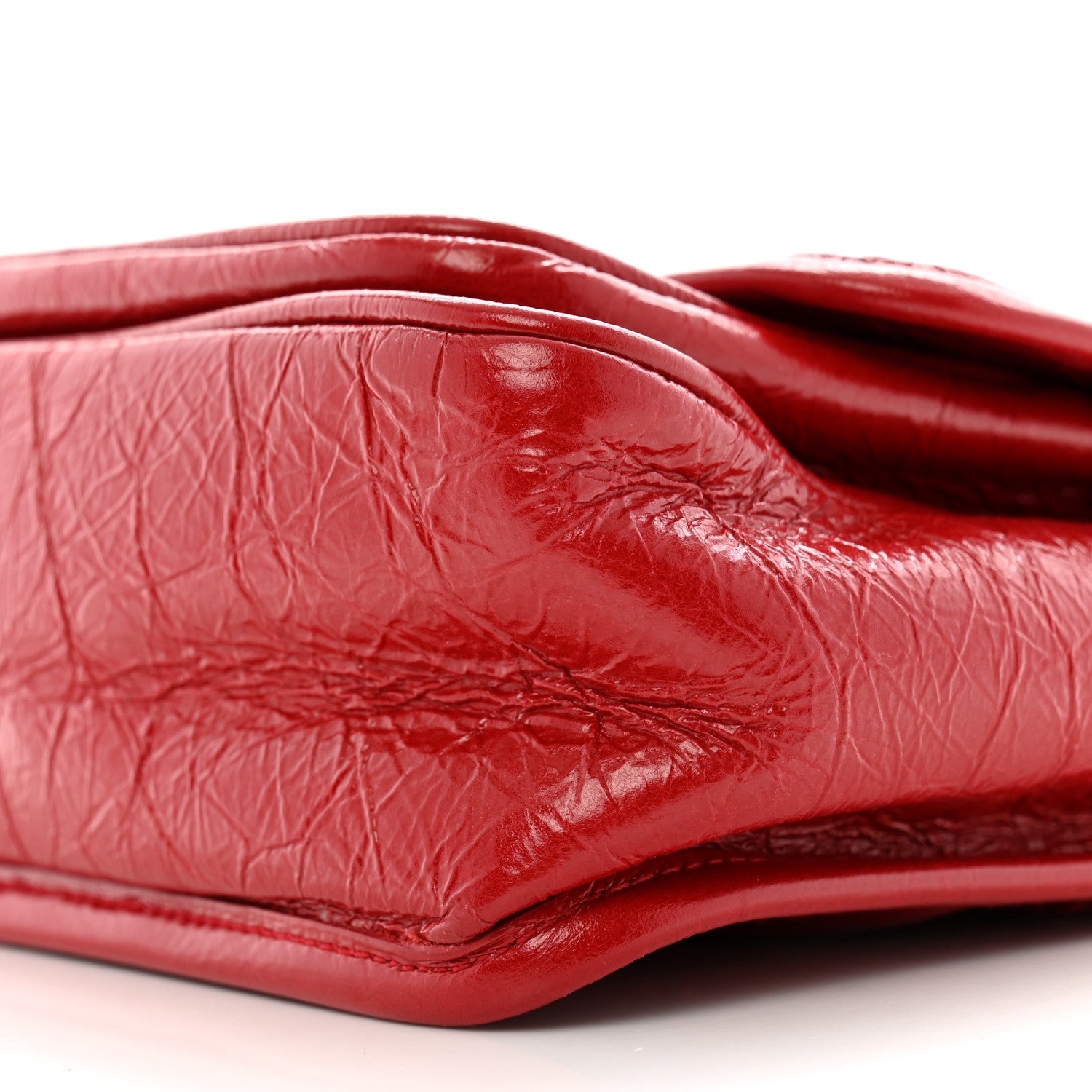Saint Laurent Crinkled Calfskin Matelasse Monogram Baby Niki Chain Satchel Rouge Eros 10 of 12