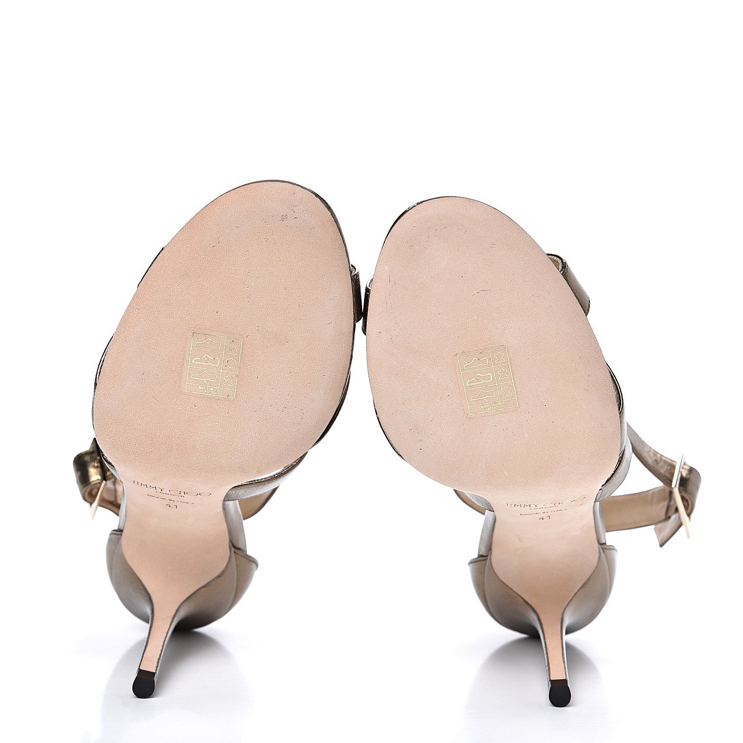Jimmy Choo Metallic Nappa Lottie Sandals 41 Dark Gold 5 of 11