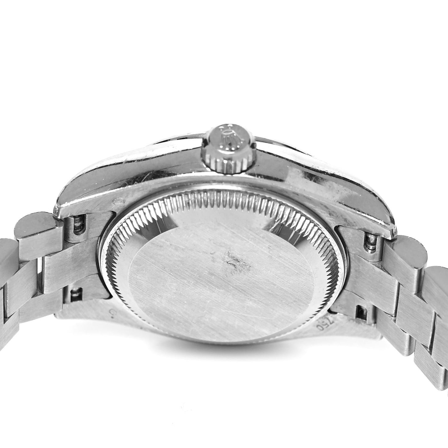 18K White Gold Diamond 26mm Oyster Perpetual Lady Datejust President Watch White Roman 179239