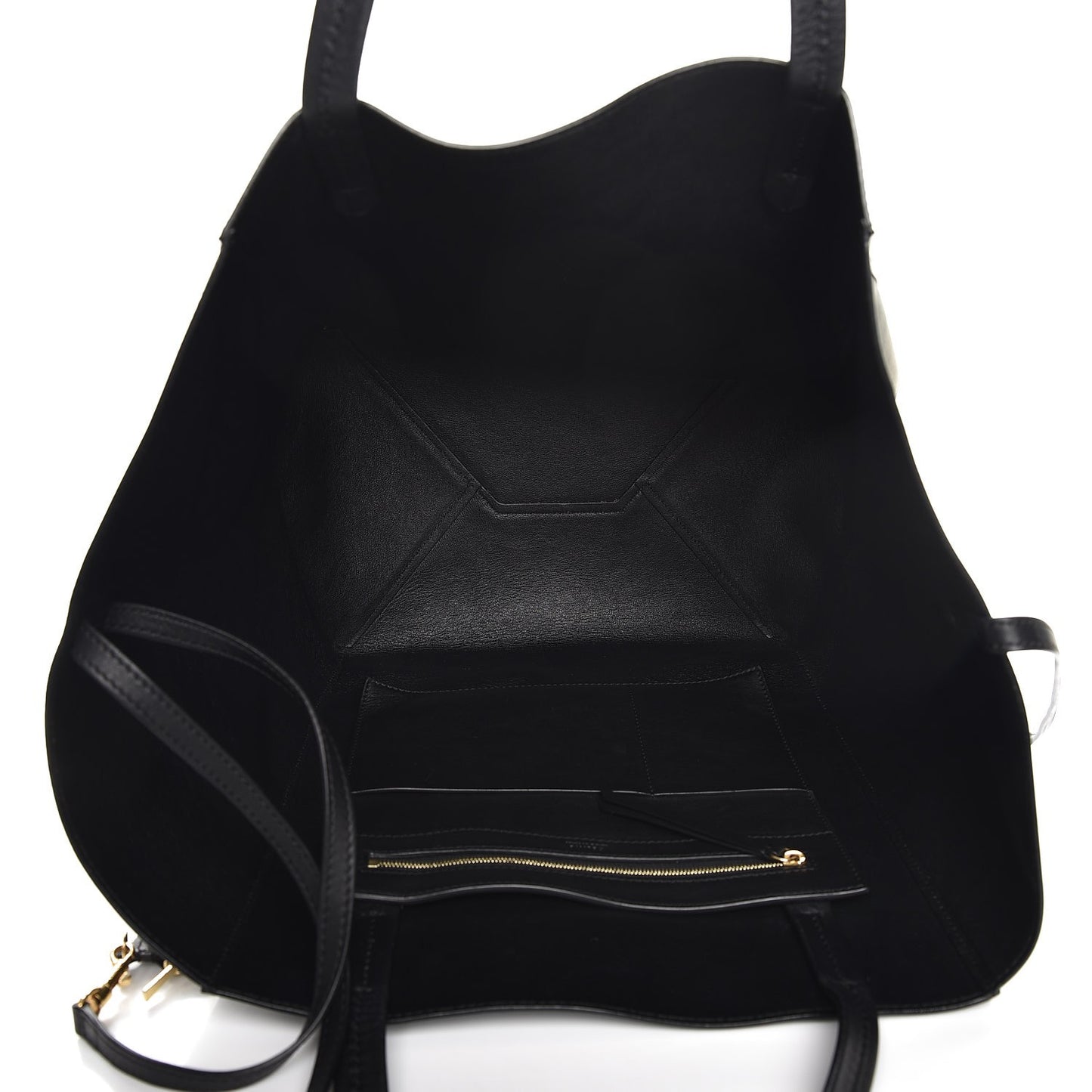 Smooth Calfskin Nubuck Medium Horizontal Cabas Phantom Black