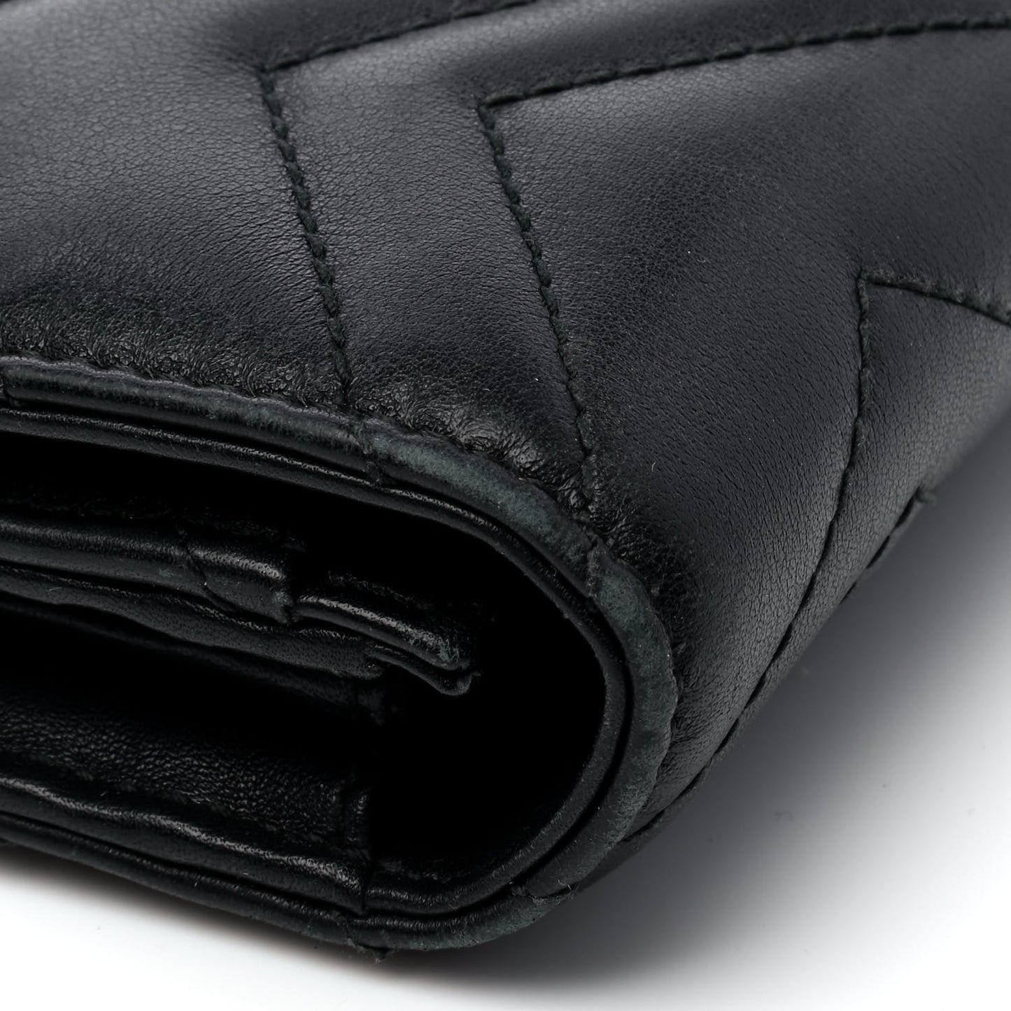 Calfskin Matelasse GG Marmont Continental Wallet Black