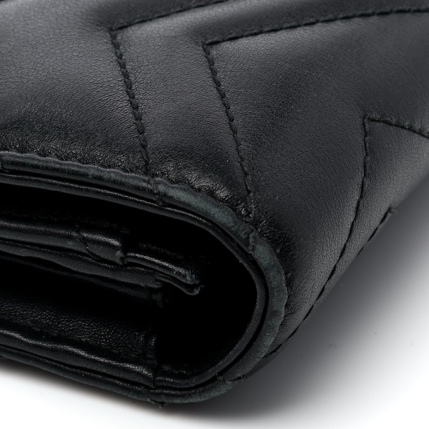 Gucci Calfskin Matelasse GG Marmont Continental Wallet Black 7 of 8