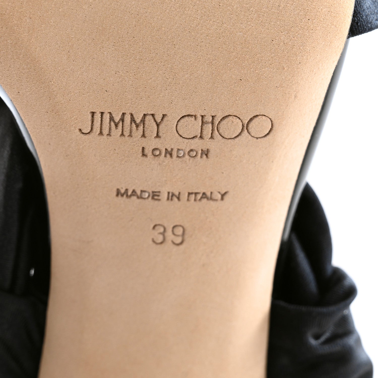 Jimmy Choo Wetlook Jersey Neoma 110 Sandals 39 Black 7 of 8