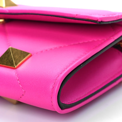 Valentino Garavani Nappa Roman Stud Wallet On Chain Pink PP 8 of 9