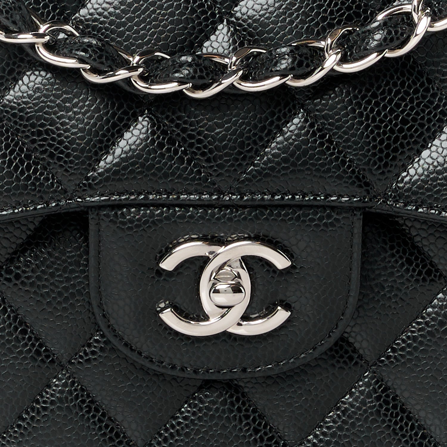 Chanel Caviar Quilted Jumbo Double Flap Black 9 of 11