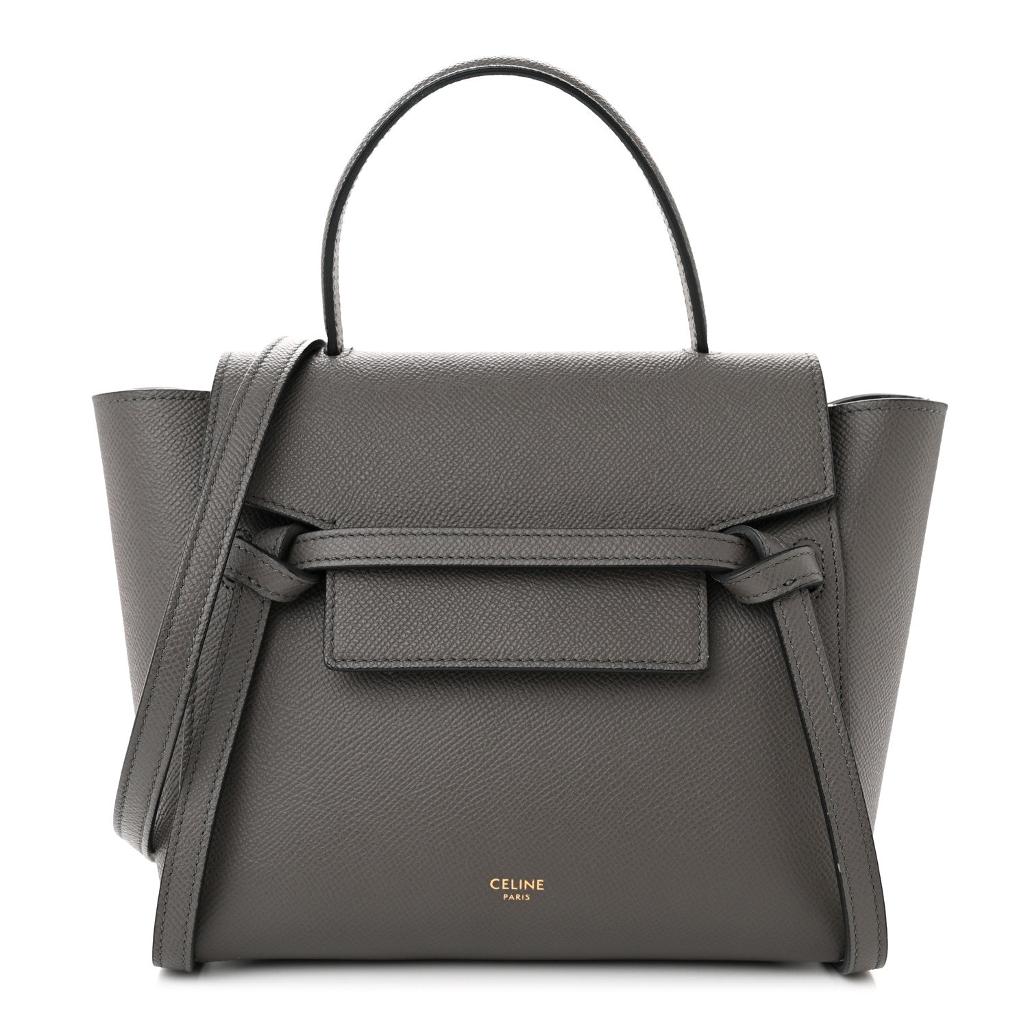 Celine Grained Calfskin Nano Belt Bag Grey 1 of 10