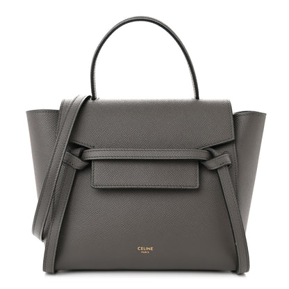 Celine Grained Calfskin Nano Belt Bag Grey 1 of 10