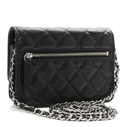 Chanel Caviar Quilted Mini Wallet On Chain WOC Black 3 of 12