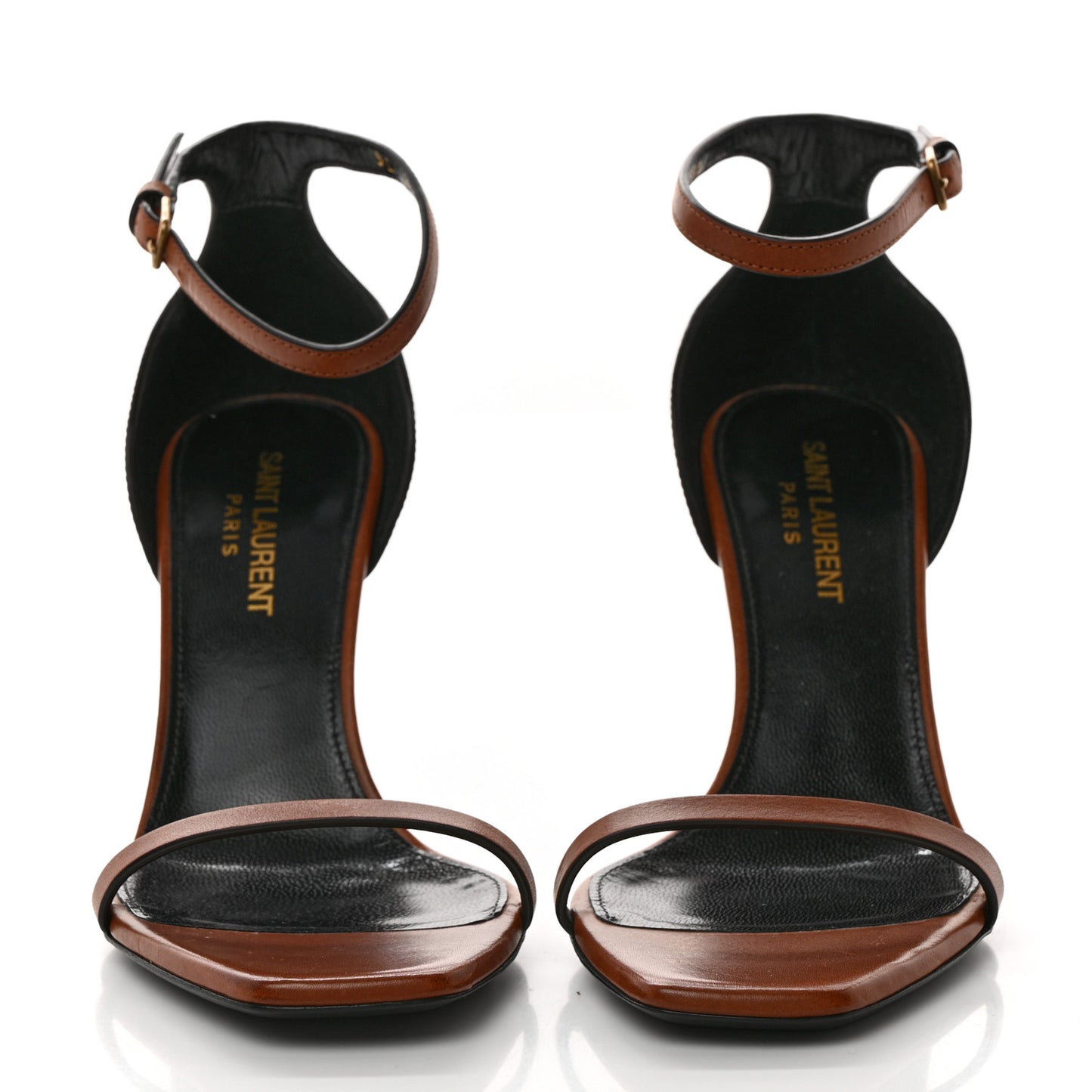 Calfskin Opyum 85 Sandals 36.5 Cognac